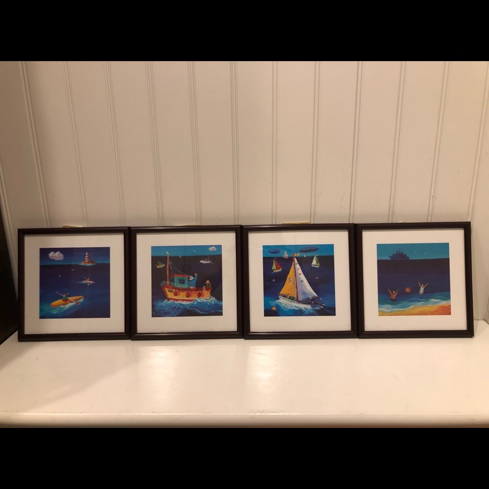 Set of 4 framed art